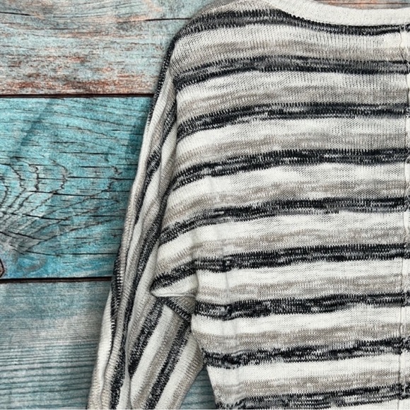 Converse One Star Dress S Striped Pattern Black White Grey Casual V-neck Stretch - Picture 8 of 8